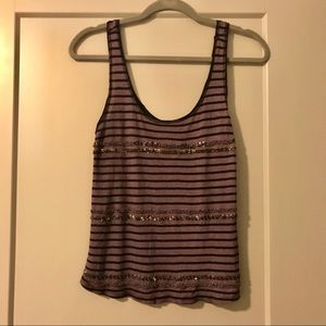 Urban Outfitters Ecote Purple & Black Striped Tank